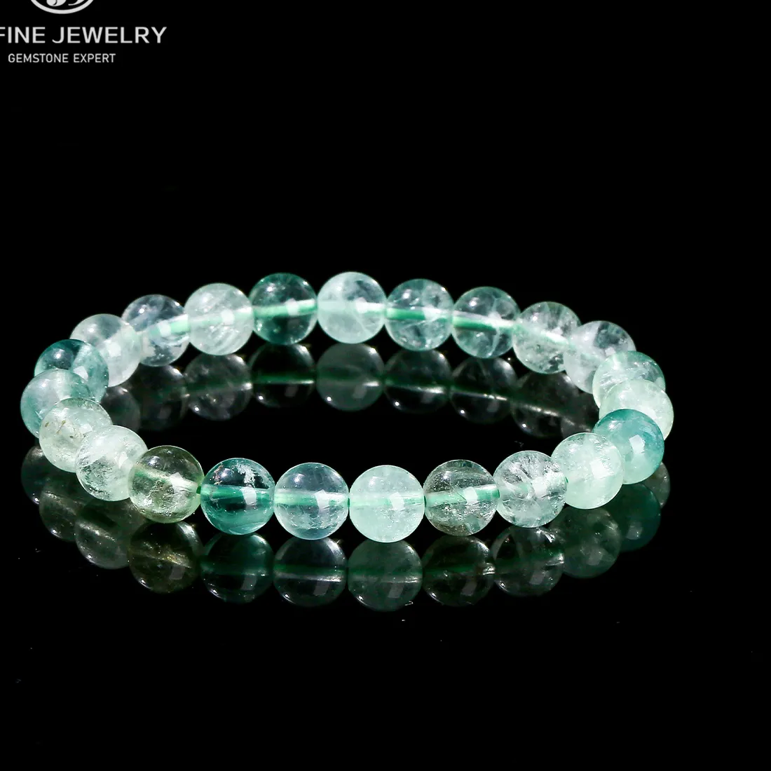 Authentic JD Natural Stone Green Fluorite Bead Bracelet Women Jewelry Handmade Stretch Healing String Yoga Meditation Accessories