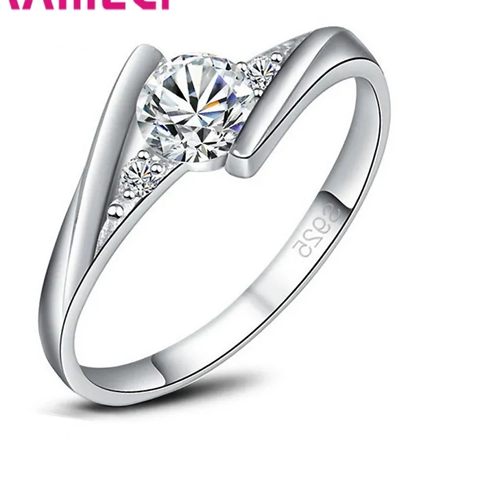 Authentic Celestial Clarity Solitaire - Sterling Silver Luminary Promise Ring