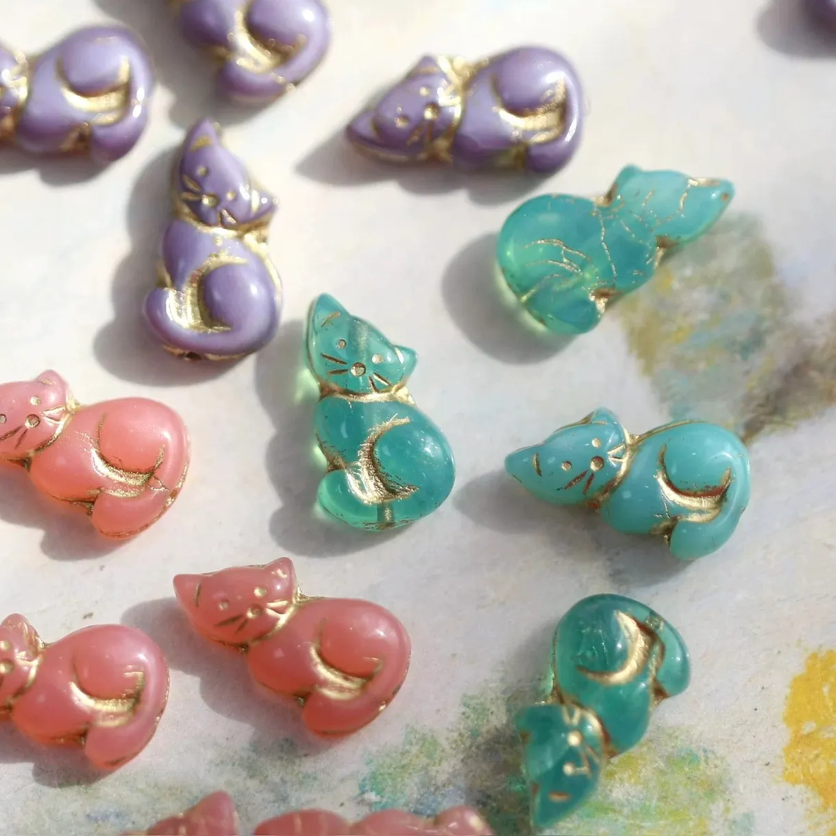 Authentic 15pcs 17*10mm handmade beadeds bracelet necklace earrings loose jewelry DIY semi-finished production