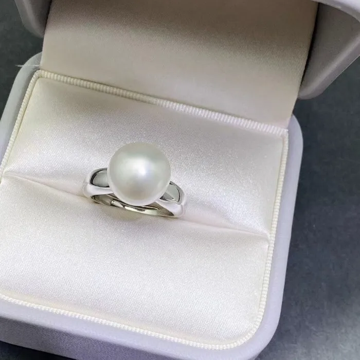 Authentic Luminous Moon-Blessed Pearl Sacred Vessel Ring