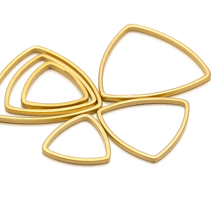 Authentic 11/16/19mm PVD Irregular Triangle Connectors Charms Pendant for Diy Jewelry Bracelet Making Findings