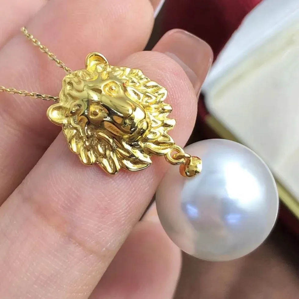 Authentic Gorgeous 11-12mm South Sea Round White Pearl Pendant 925s