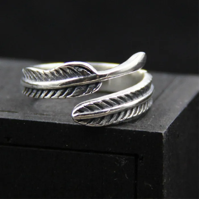 Authentic The Sacred Whispering Leaf: Hand-Crafted 925 Sterling Silver Talisman Ring
