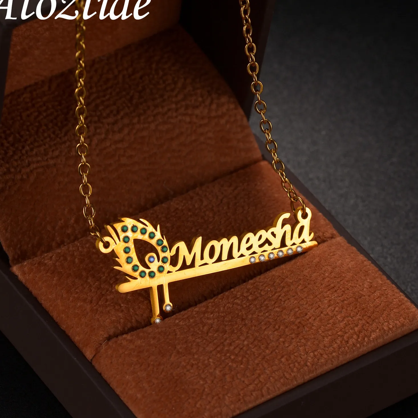 Authentic The Gilded Feather Of Identity Custom Gold- Plated Name Talisman
