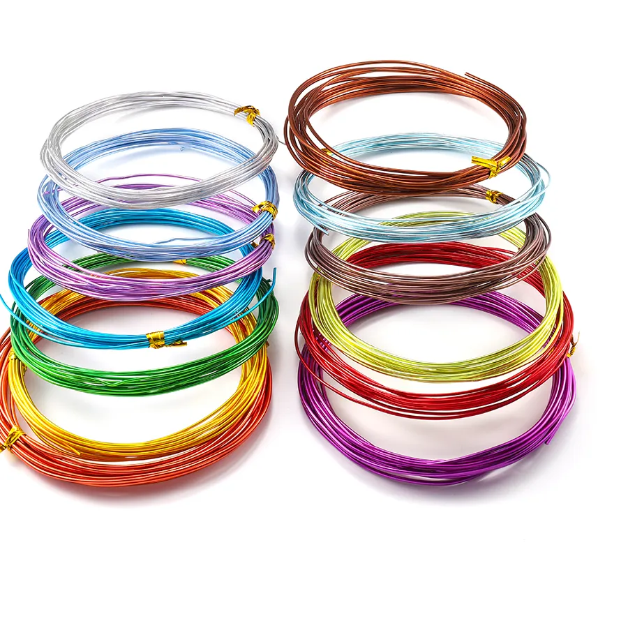 Authentic 2-10Meters 0.6-3.0 mm Colors Anadized Round Aluminium Wire For Jewelry Making Bracelet Craft DIY Accessories Supplies Wholesale