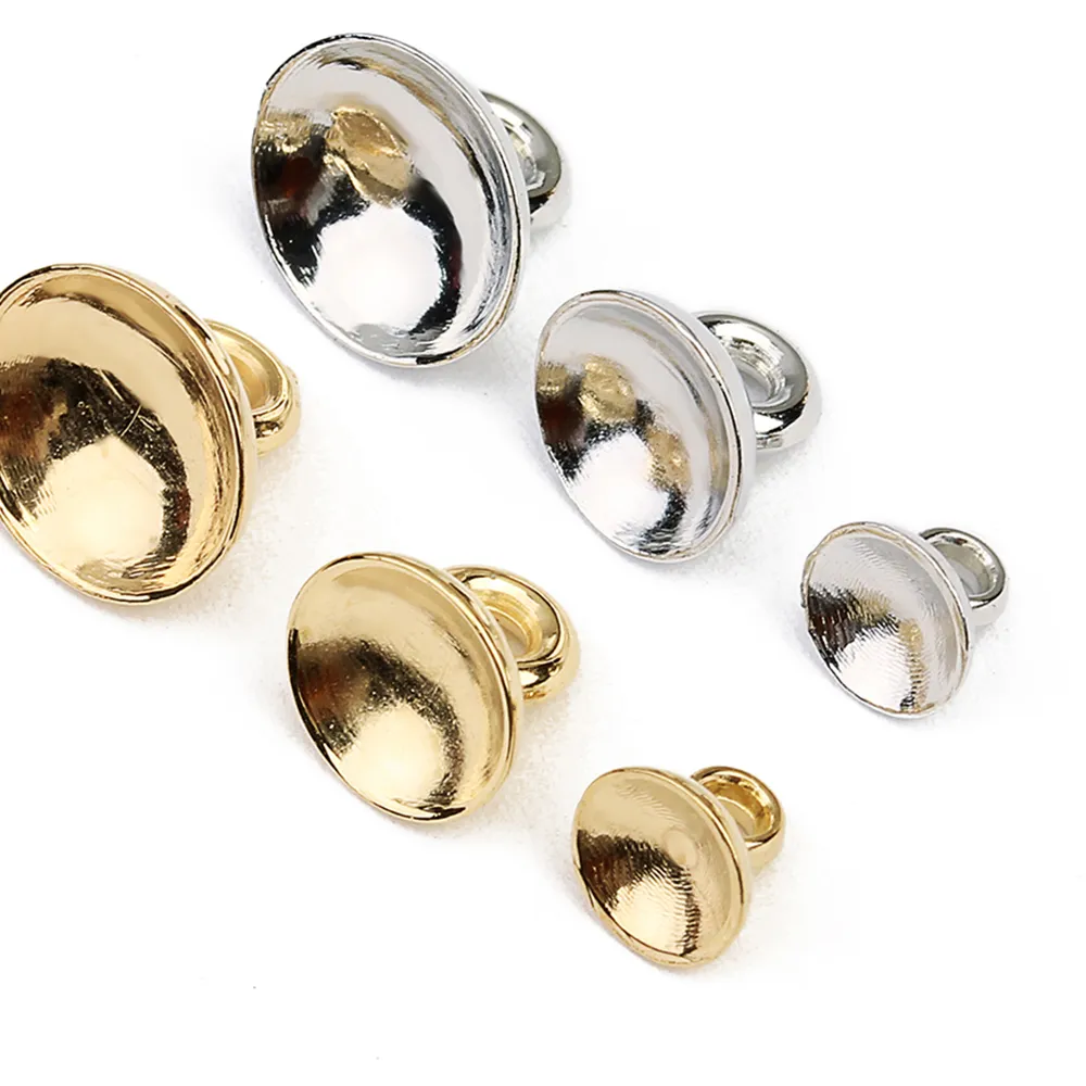 Authentic 200 Pcs/Lot CCB Pendant Holder Bead Caps Spacer Beads Bowl Shaped Pendant Hook Buckle Clasps Pendant Connectors Jewelry Making