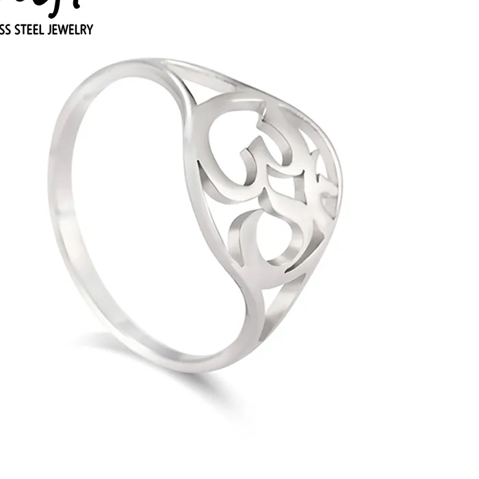 Authentic Unift Sanskrit Yoga Aum Om Finger Rings For Women Hindu Amulet Vintage Indian Spiritual Jewelry Wedding