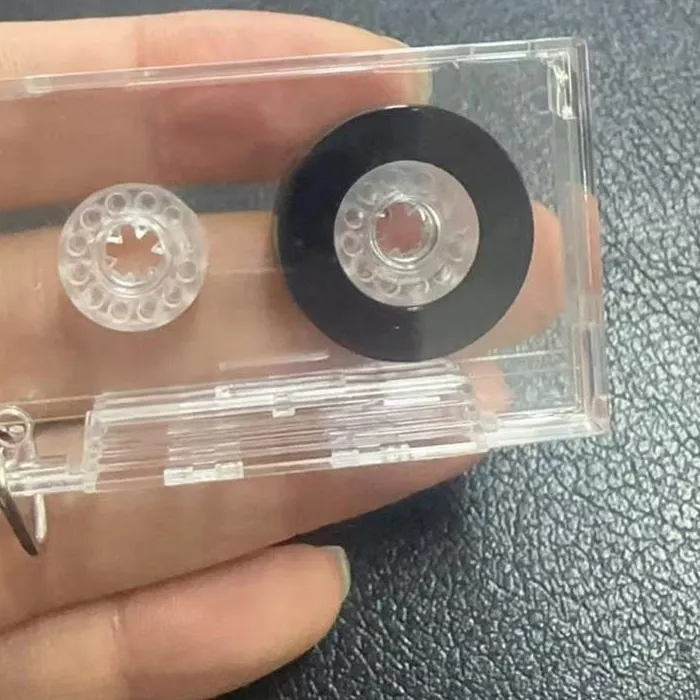 Authentic Peripheral Commemorate Key Holder DIY Backpack Pendant Mini Blank With Magnetic Tape Clear Storage Box Keychain