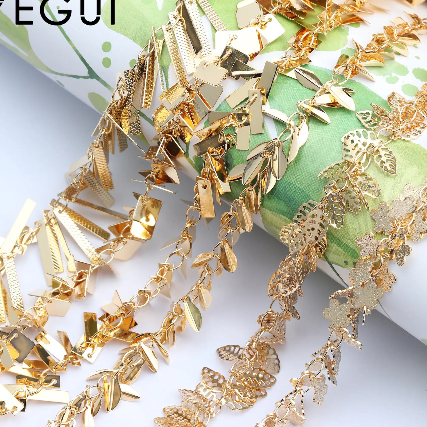 Authentic YEGUI C68,jewelry accessories,diy chain,18k gold plated,0.3 microns,jewelry findings,diy chain necklace,jewelry making,1m/lot