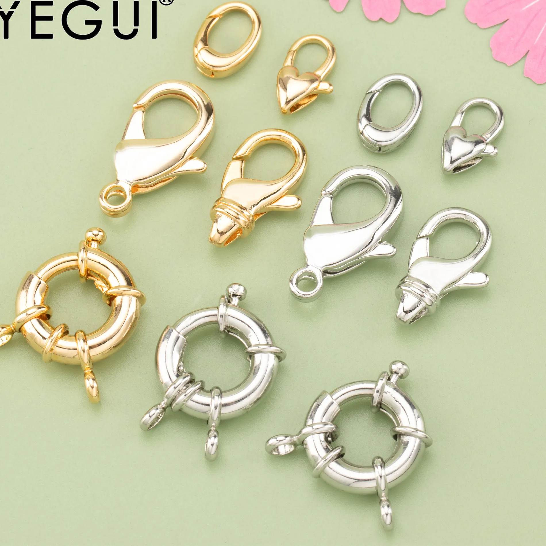 Authentic YEGUI M723,jewelry accessories,18k gold plated,0.3 microns,rhodium plated,connector,diy chain necklace,jewelry making,10pcs/lot