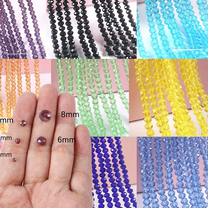 Authentic 200pcs 2 3 4 mm Glass Crystal Beads Lot Loose Spacer Beads Bulk for Necklace Bracelet Findings Diy Jewelry Making Accessories