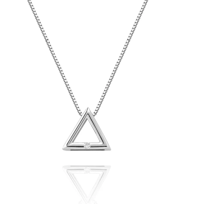 Authentic REETI 2019 New 925 Sterling Silver Geometric triangle Necklaces  Pendants For Women Wedding Jewelry Christmas Gifts