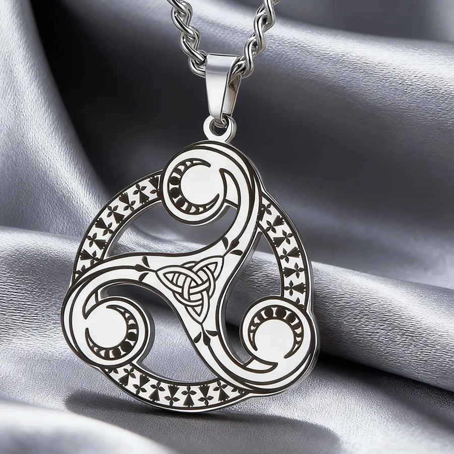 Authentic The Eternal Flow: Sacred Triskelion Gold-Plated Talisman