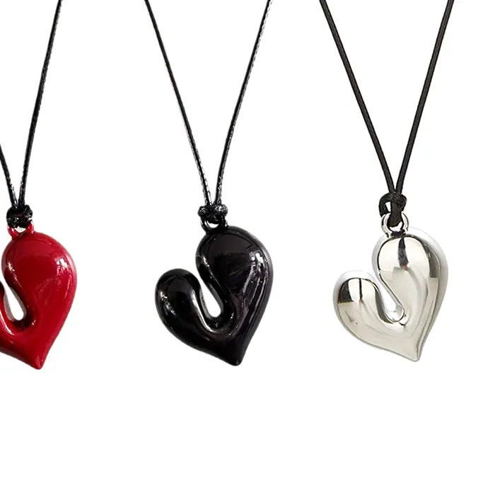 Authentic Irregular Heart Pendant Necklace