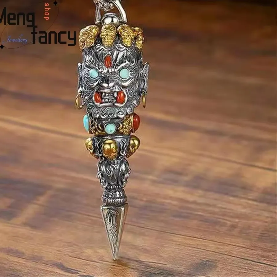 Authentic King Kong Peg Law Does Not Move Ming king Buddha Pendant Large Drop Magic Pestle National Wind Luxury Quality Fashion Jewelry