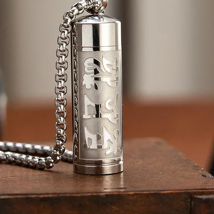 Authentic Vintage Essential Oil Bottle Pendants Urn Wishing Bottle Necklace Religious Amulet Couple Party Jewelry