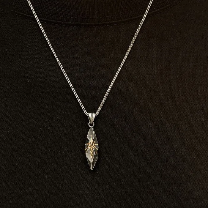 Authentic Vintage Wishing Stone Necklace For Men Personalized Trendy Meteorite Pendant Necklace Party Jewelry Gifts