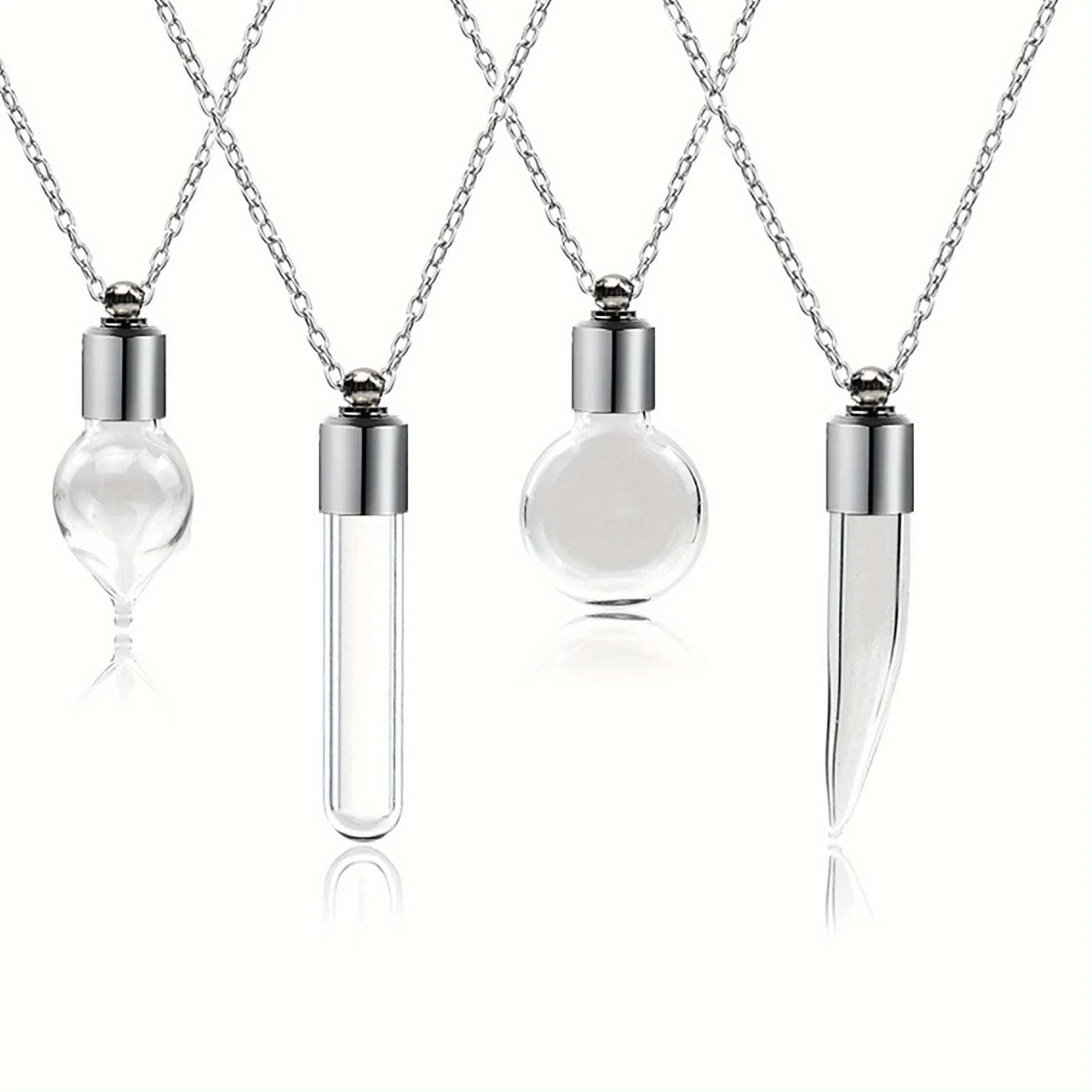 Authentic Ethereal Wishing Vial Pendant- Clear Glass Aromatic Necklace