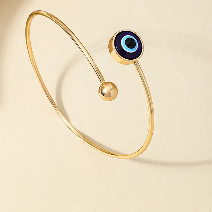 Authentic Lucky Turkish Blue Evil Eye Bracelet Bangles for Women Men Simple Round Bead Bracelet Wishing Bracelet Ladies Charm Jewelry