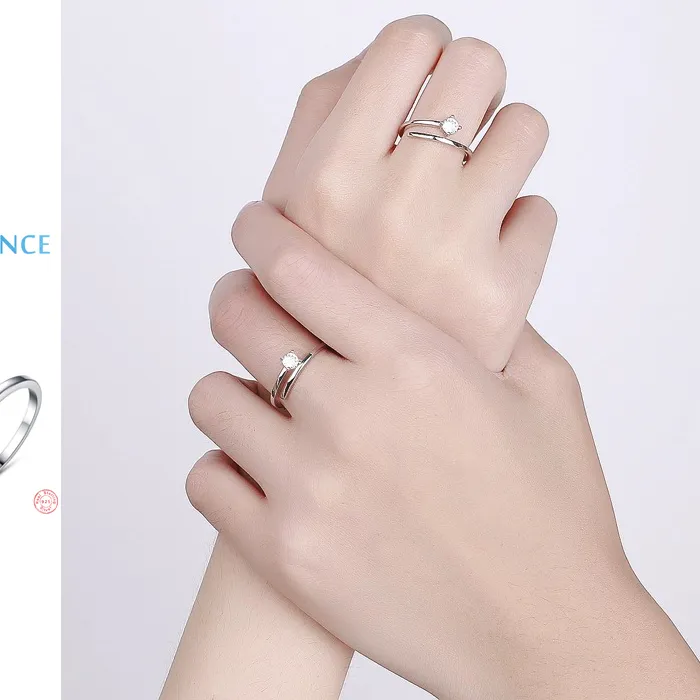 Authentic Celestial Wishbone Ring – 5mm Sterling Silver with Gleaming Cubic Zirconia, Adjustable Amulet of Luck