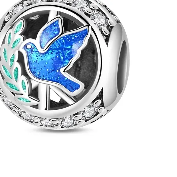 Authentic 925 Sterling Silver Wishing For Peace Charms Beads For Women Fit Original Bracelet DIY Birthday Party Jewelry Gifts