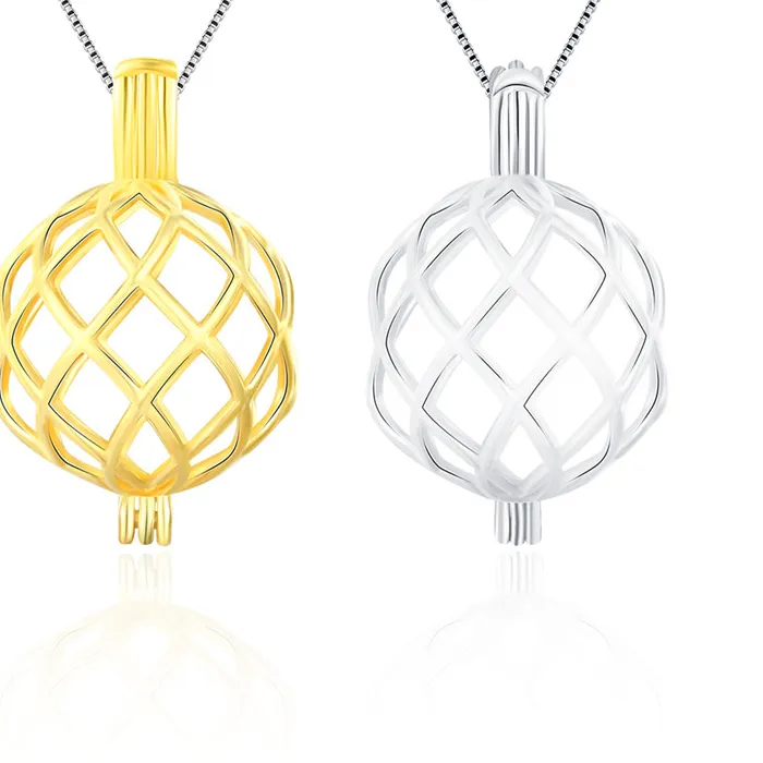 Authentic The Weaver's Sphere 925 Sterling Silver Twisted Cage Locket