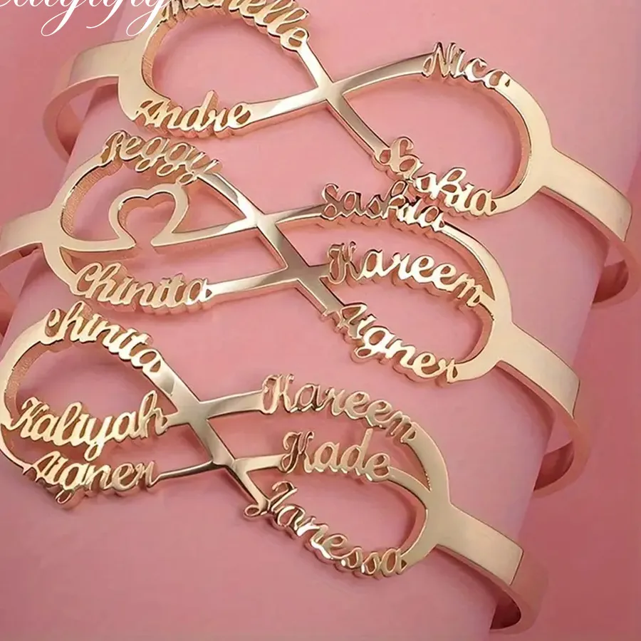 Authentic The Infinite Bond Personalized Gold-Plated Cuff