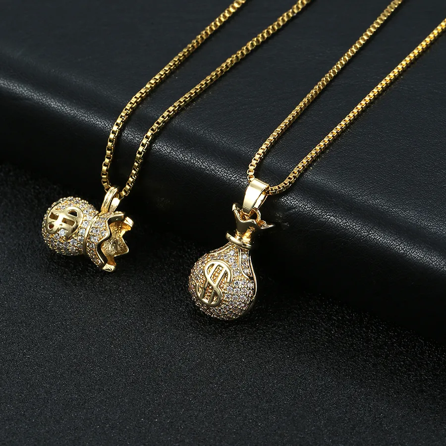 Authentic 2025 Popular Jewelry Accessories Classic Simple Money Bag Pendant Necklace for Women Suitable for Gifts