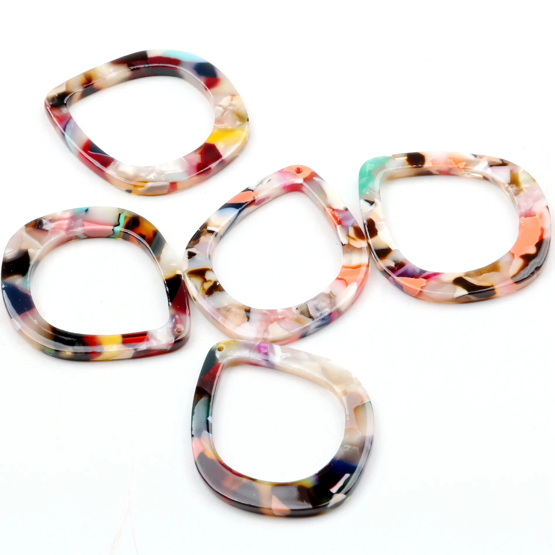 Authentic Earth-Rooted Tortoise Shell Teardrop Talisman - Grounding Acetate Earrings
