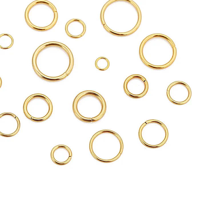 Authentic 100pcs 3.5/4/5/6/7/8/9/10mm Every Stainless Steel PVD Jump Rings Split Rings for DIY Necklace Earrings Jewelry Accessories