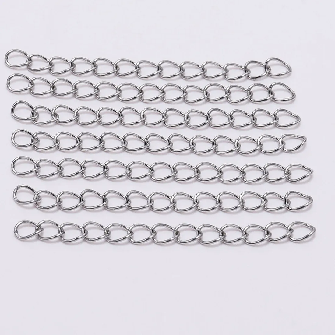 Authentic 50Pcs/lot 5 7cm Stainless Steel Bulk Necklace Extension Chain Tail Extender For Bracelet Chains Jewelry Making Supplies Findings