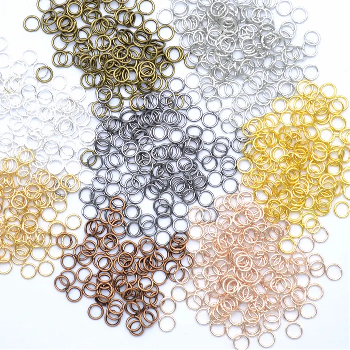 Authentic Mixed Colors 200pcs/Lot 3/4/5/6/7/8/10mm Metal Open Single Loops Jump Rings & Split Rings Link Rings for DIY Jewelry Findings
