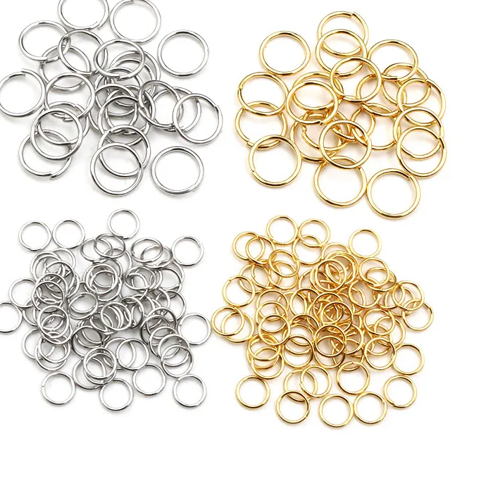 Authentic 200pcs 3/4/5/6/7/8/10mm Stainless Steel Gold Color Split Jump Rings DIY Jewelry Findings Open Single Loops for jewelry making