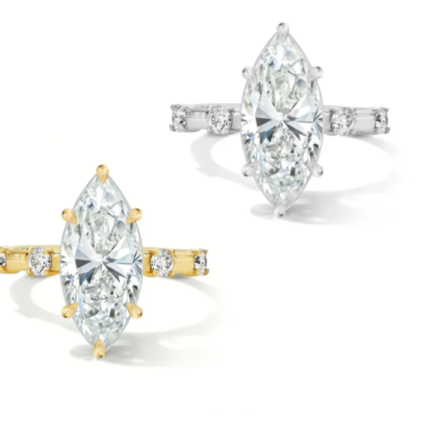 Authentic Mushan Custom Jewelry 925 Sterling Silver Ring Moissanite D Color Vvs Fine Lustrous Radiant Handcrafted Rings Diamond Accessorie