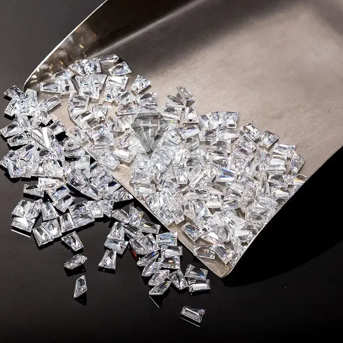 Authentic HMJ Loose Moissanite Trapezoid Step Cut D Color VVS1 Excellent Diamond for Custom Clarity Engagement Jewelry Making with GRA
