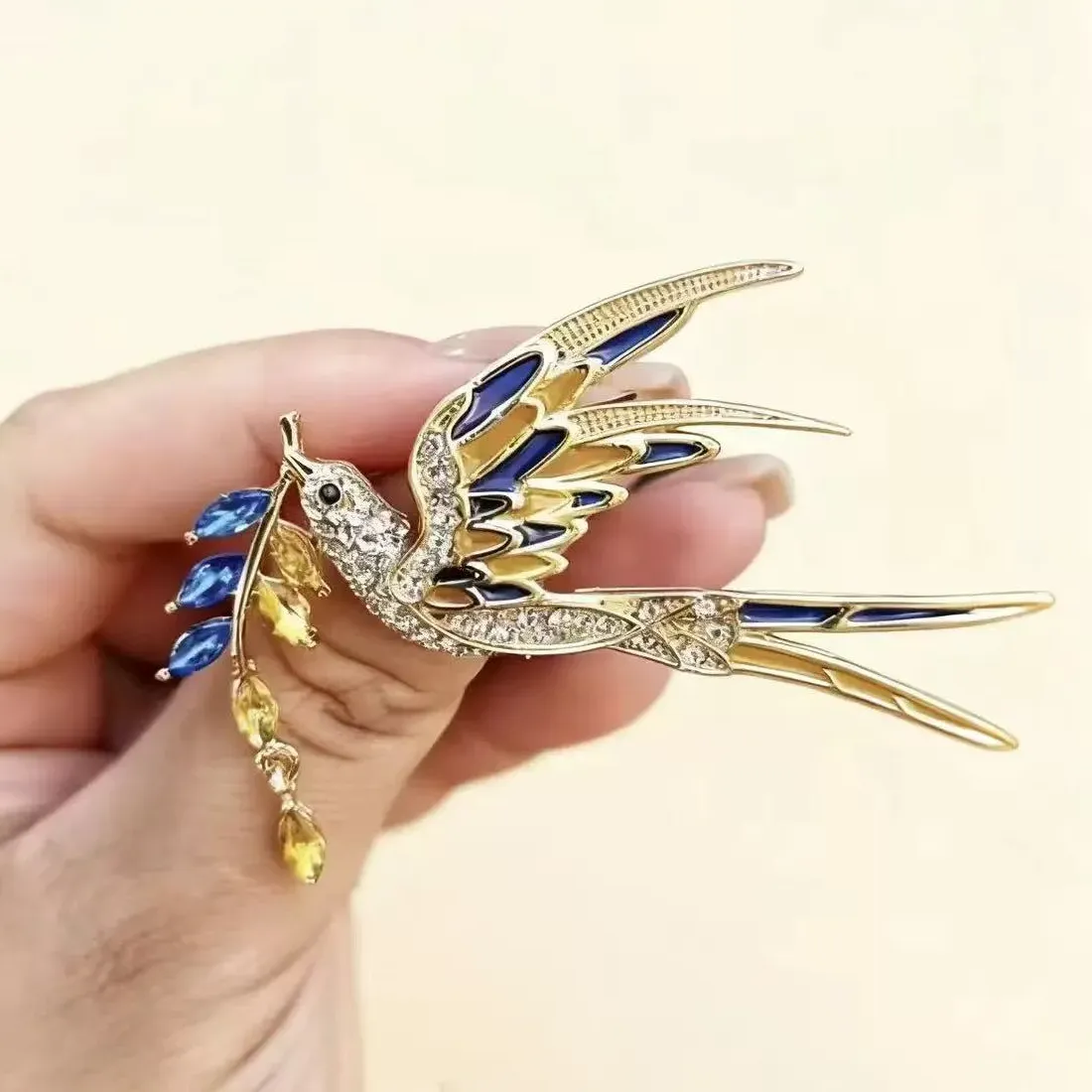 Authentic Whispers of Love: Ancient Wheat Ear Doves Brooch of Enduring Devotion