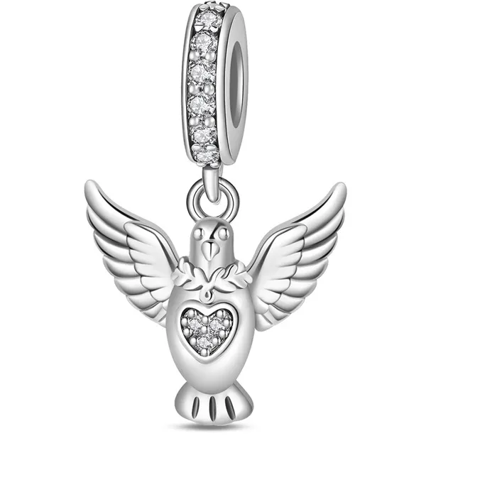 Authentic The Celestial Dove Of Serenity Gold- Plated Talisman