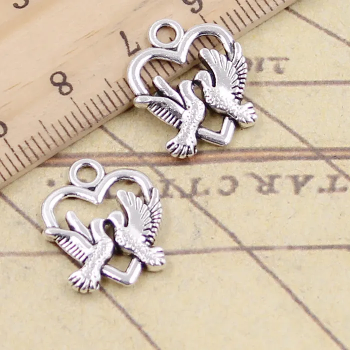 Authentic Heart Dove Enchantment 20 Gold Plated Charms Of Love And Protection
