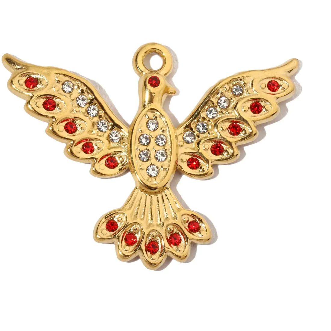 Authentic 3pcs/Lot Luxury Stone Peace Dove Stainless Steel Diy Charms Women Hummingbird Necklace Pendant Dragonfly Jewelry