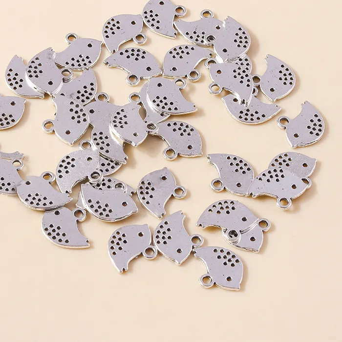 Authentic Leslie 50pcs 12*16mm Mini Dove Pigeon Bird Charms Pendants for Jewelry Making DIY Earrings Necklaces Bracelet Wholesale
