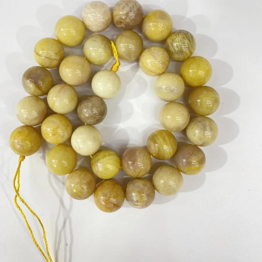 Authentic Solar Agate Sacred Spheres - Radiant Sunstone Alchemical Beads