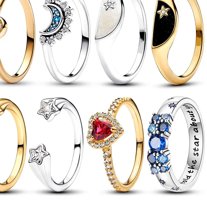 Authentic Originales 925 Silver 2026 Hot Sale Sun Stars and Moon Ring For Women Luxury DIY Fine Jewelry Heart Shaped Zircon Rings Gifts