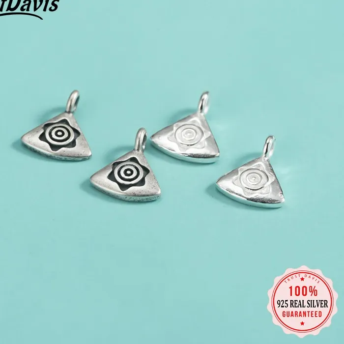 Authentic Radiant Solar Triangle Talisman of Solid Sterling Silver