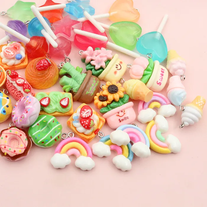 Authentic Mystic Rainbow Lollipop Charms - DIY Jewelry Making Accessory Set