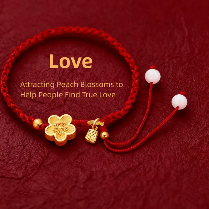 Authentic Crimson Fate Weaver - Sacred Peach Blossom Prosperity Talisman