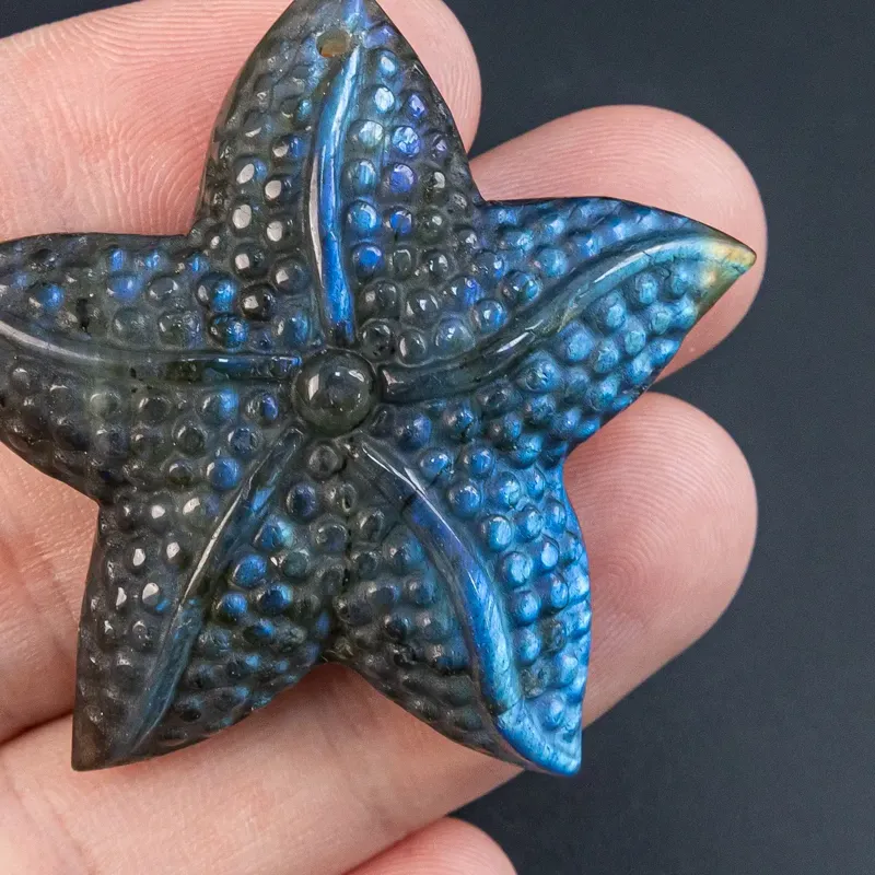 Authentic Labradorite Starfish Pendant: A Celestial Guardian of Inner Wisdom