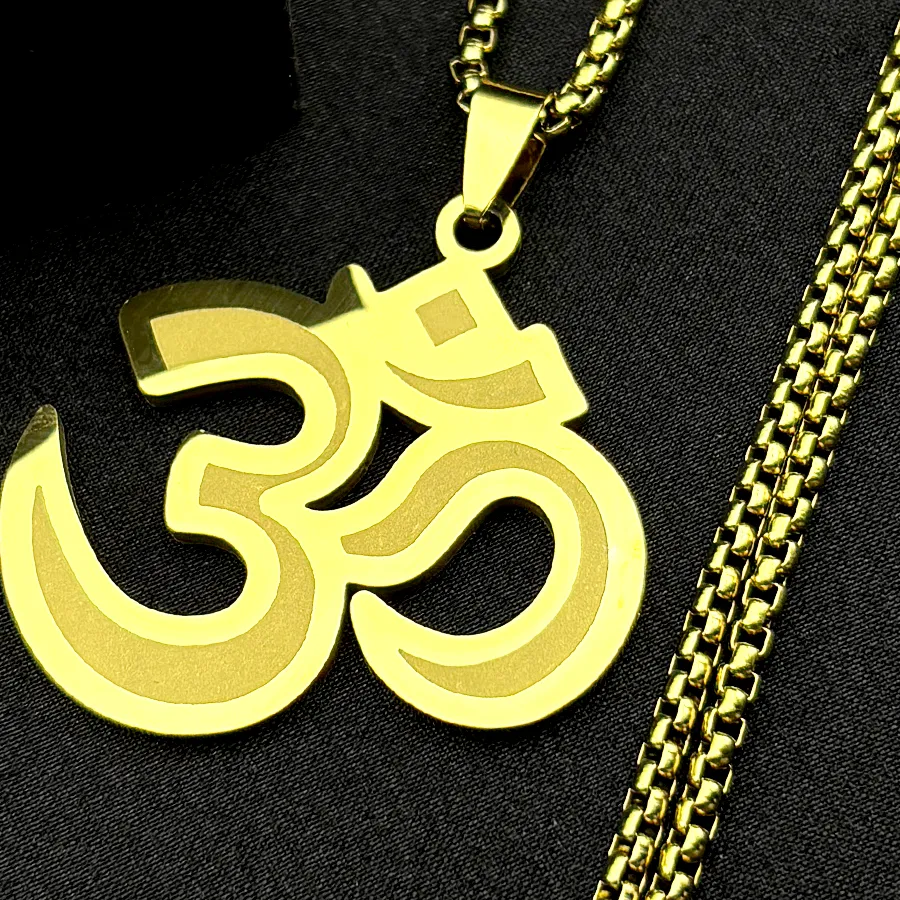 Authentic The Eternal Resonance Om Sacred Gold Pendant