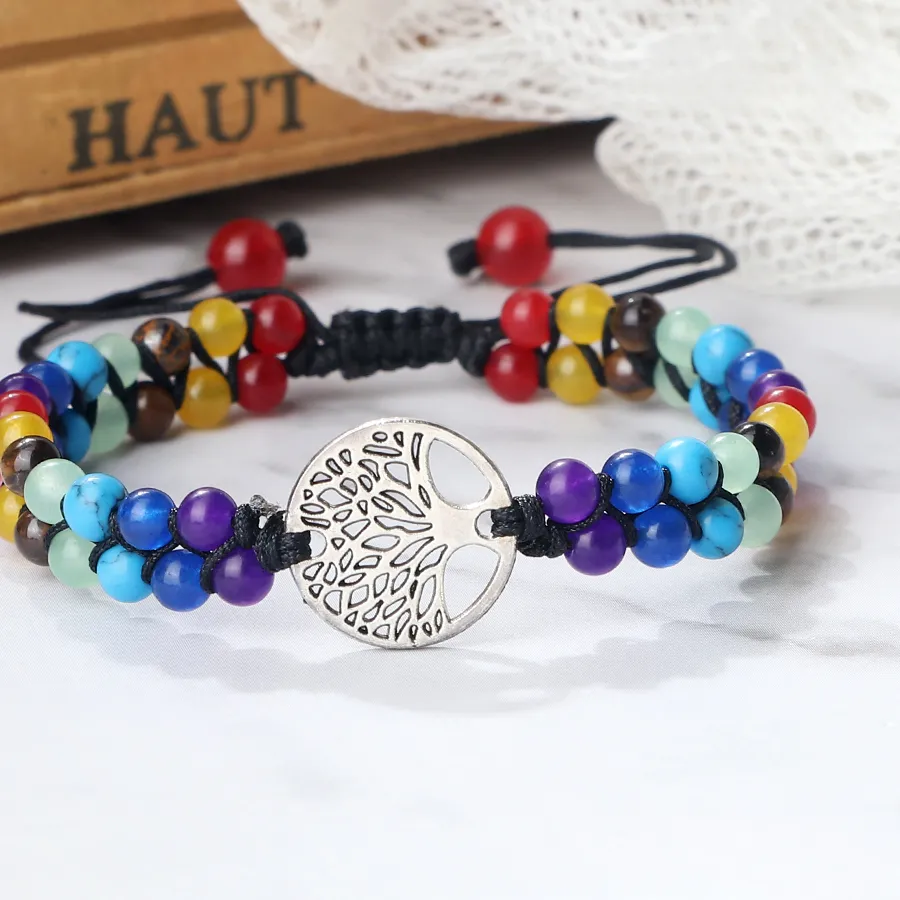 Authentic Sacred Alignment 7-Chakra Tree of Life Braided Talisman - Energy Balancing Soul Vessel