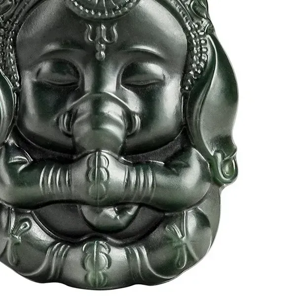 Authentic Hetian Jade Ganesha Pendant Gifts for Women Jewelry Natural Real Pendants Talismans Necklace Charm Necklaces Luxury Amulet