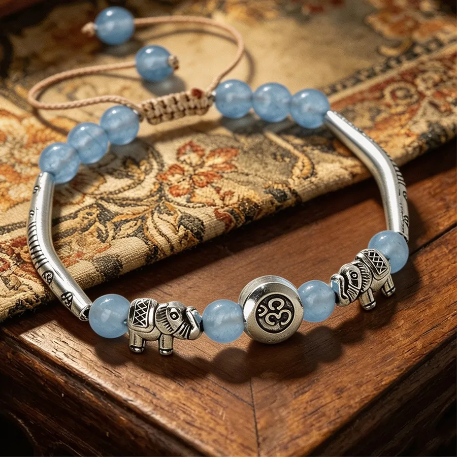Authentic The Sanctuary Beaded Bracelet of the Sacred Herd and Eternal Om